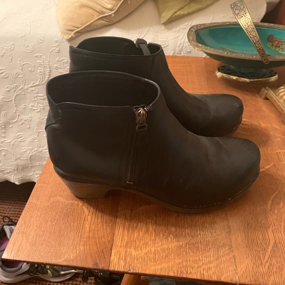 Dansko black booties
